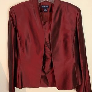 Ann Taylor 3 piece suit in 100% silk by Ann Taylor size 12.. Color: Burgundy